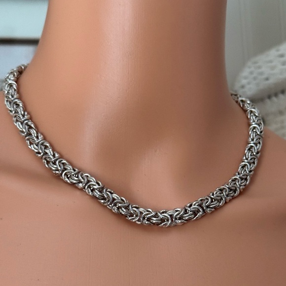 Milor Italy Vintage
Byzantine 17" Sterling Silver Necklace 34 Grams - Picture 7 of 10